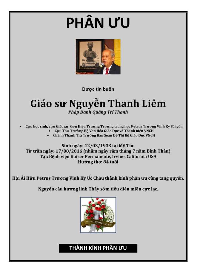 Phan Uu - GS Nguyen Thanh Liem