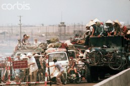 Refugees Fleeing in Automobiles