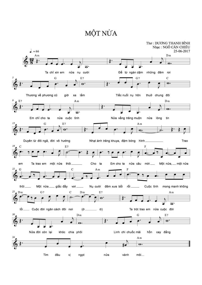 Mot nua - Ngo Can Chieu