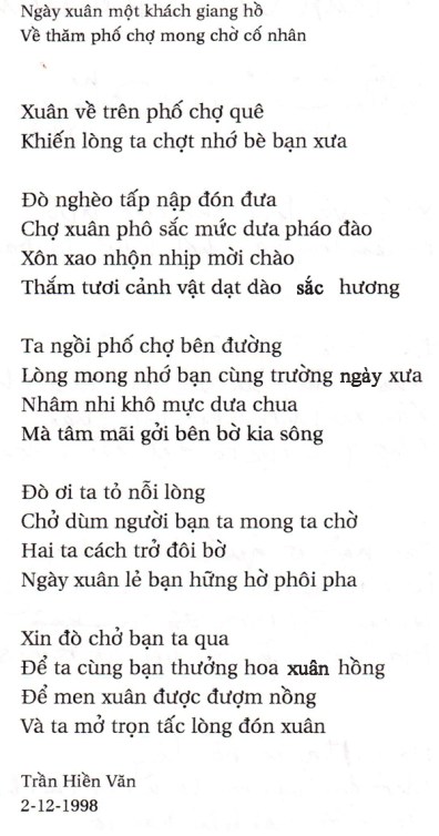 Xuan ve nho ban
