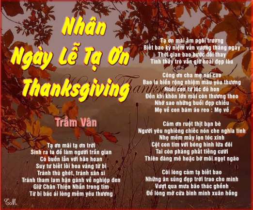Nhan Ngay Le Ta on Thanksgiving