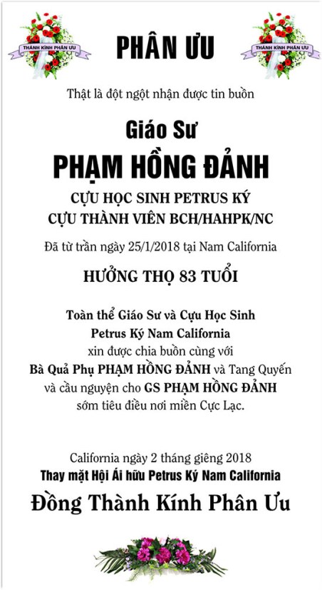 GS Pham Hong Danh - Phan Uu