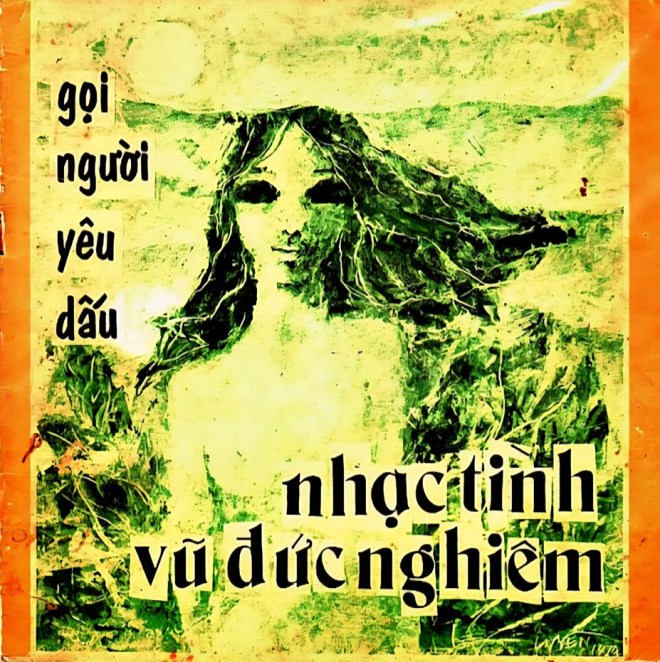 Hình bìa tờ nhạc "Gọi người yêu dấu" do nhà xuất bản Minh Phát phát hành năm 1969